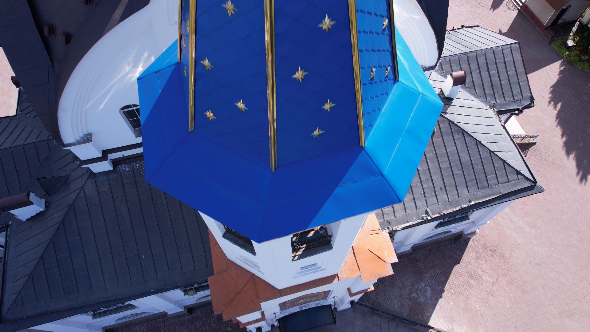 реутов, церковь, благоустройство,видео с коптера,