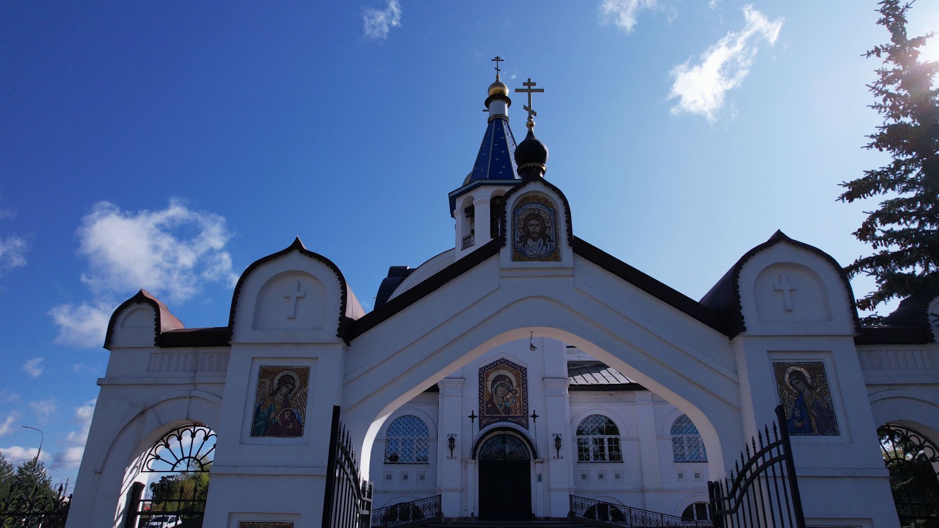 реутов, церковь, благоустройство,видео с коптера,