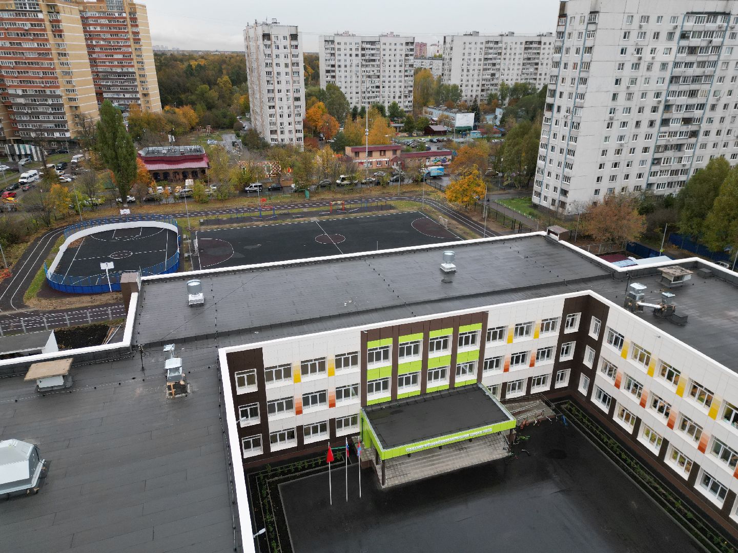 павлино, школа,видео с коптера,