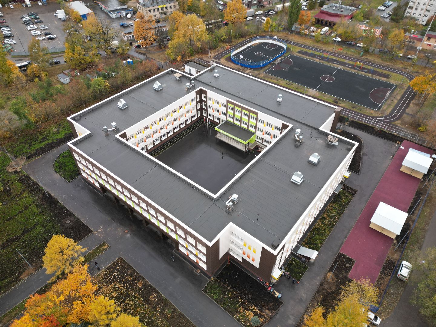 павлино, школа,видео с коптера,