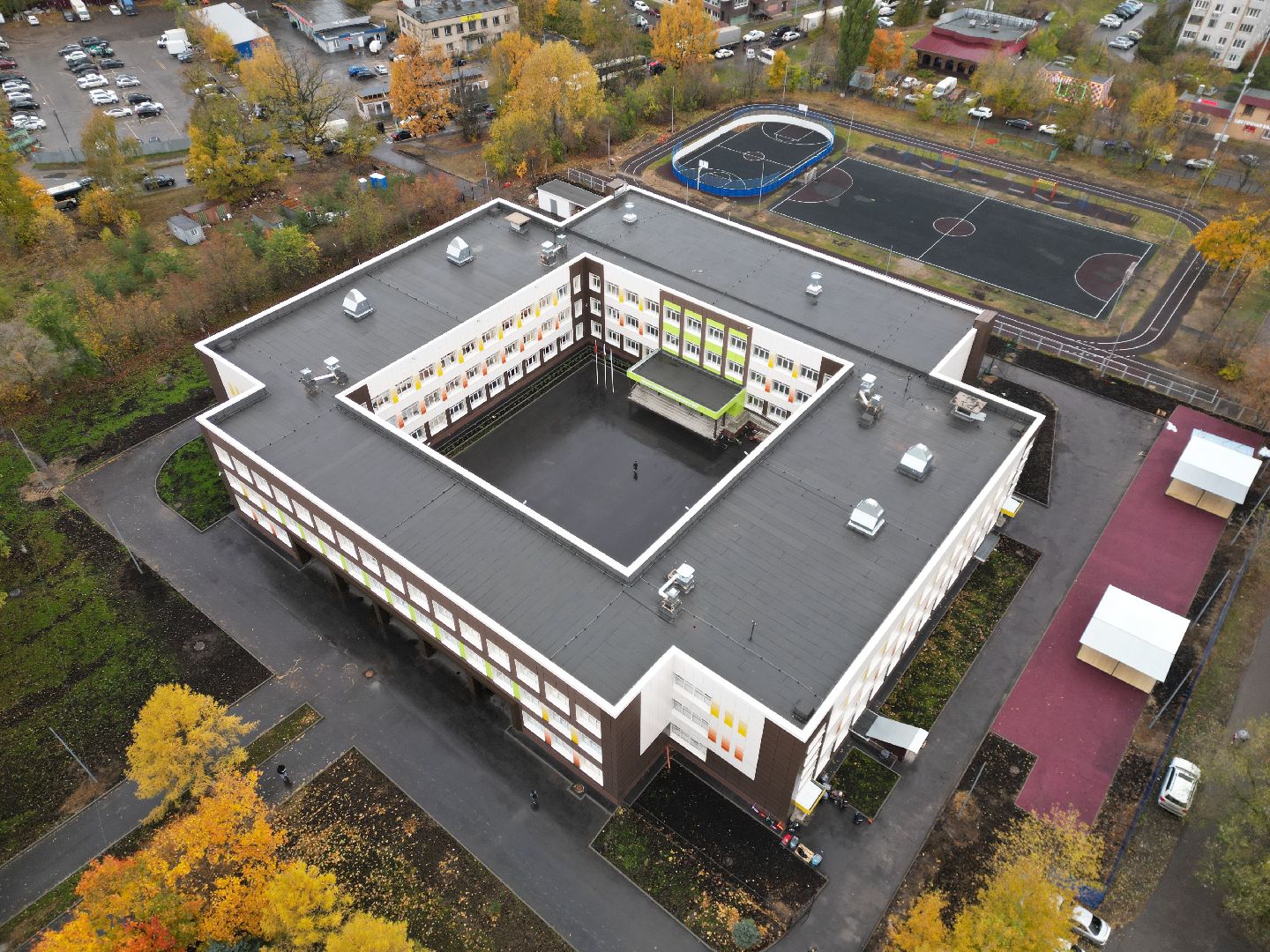 павлино, школа,видео с коптера,