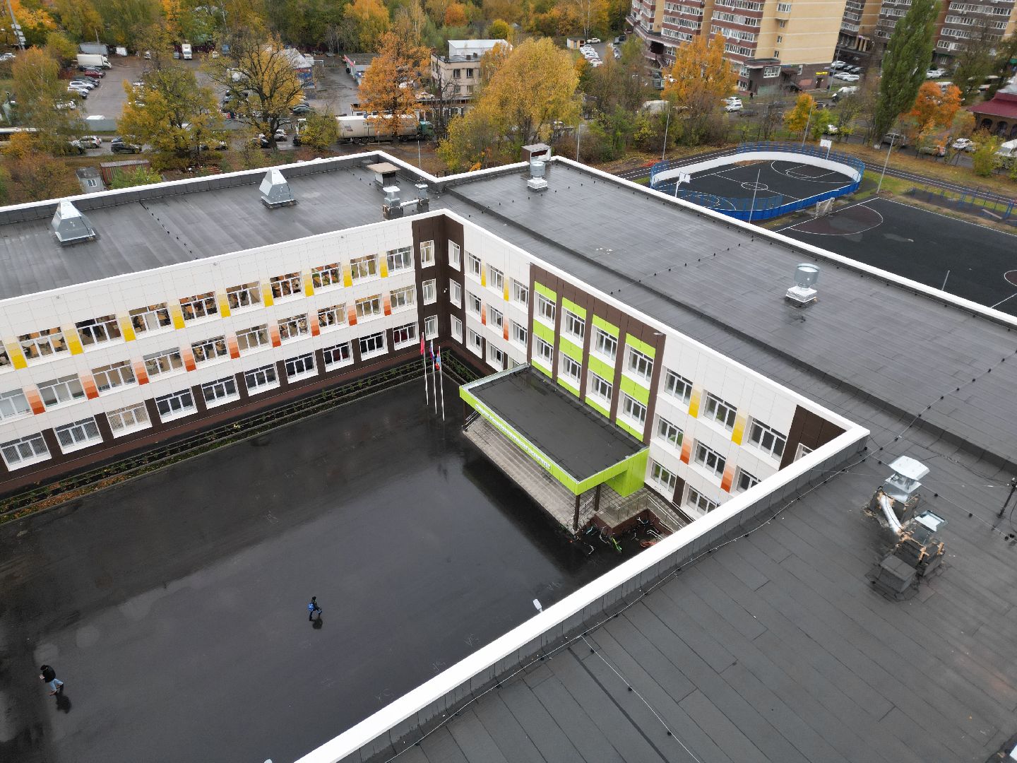 павлино, школа,видео с коптера,