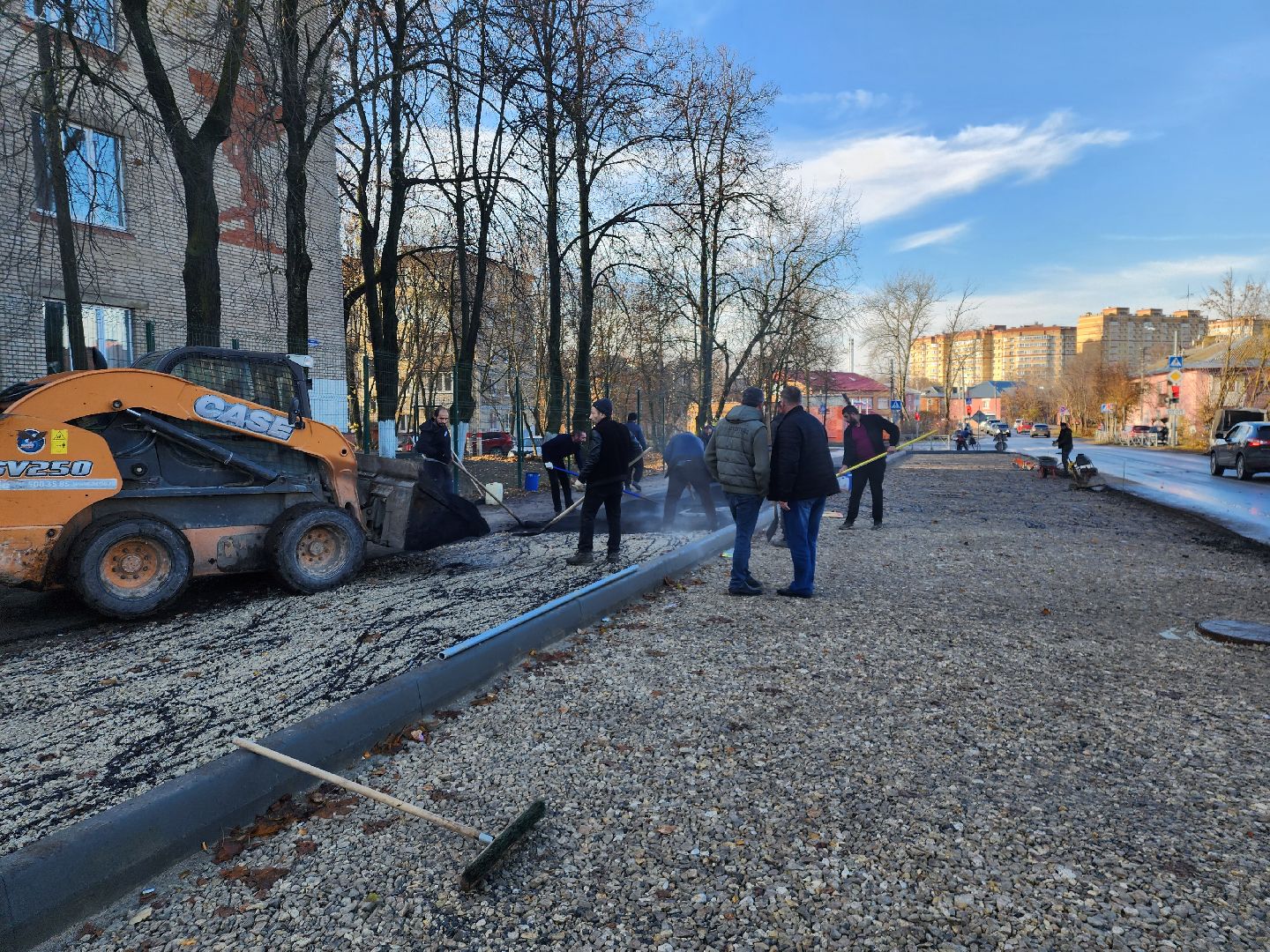 Егорьевск, благоустровйство, дорога, тротуар, парковка, поликлиника,