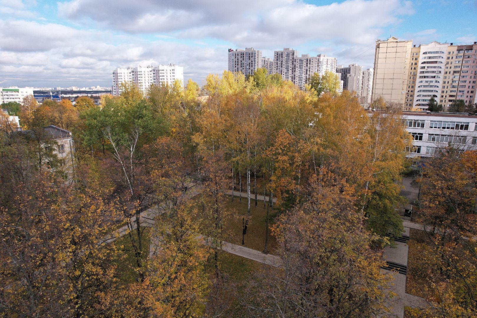 сквер, пушкина, дзержинский,видео с коптера,