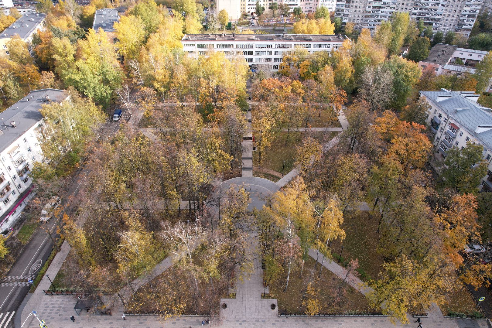 сквер, пушкина, дзержинский,видео с коптера,