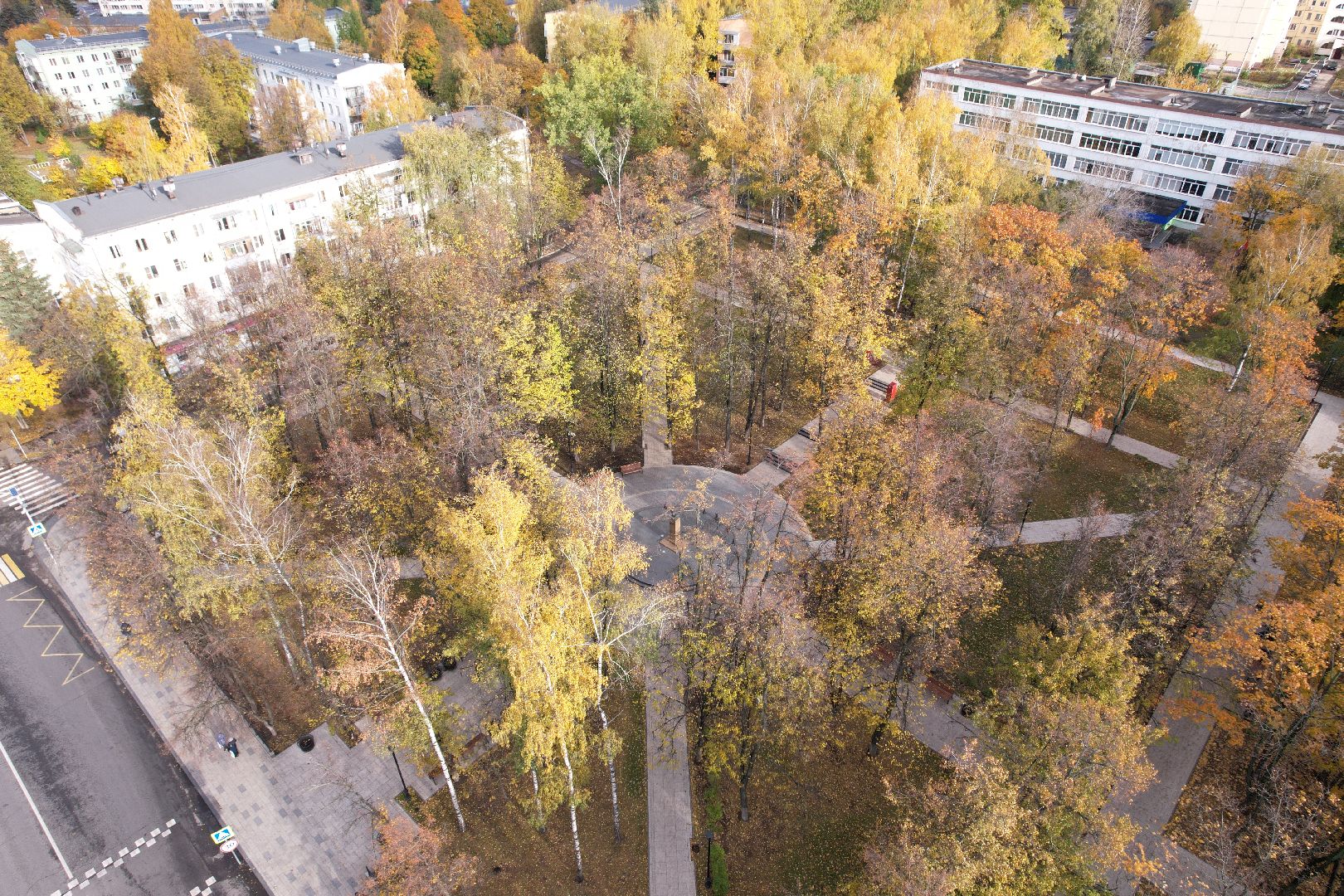 сквер, пушкина, дзержинский,видео с коптера,