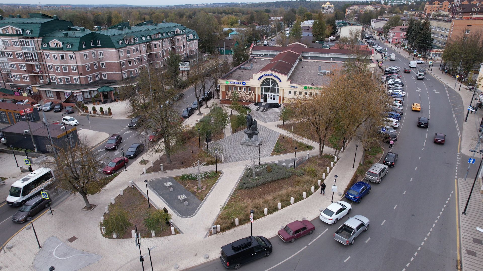 московская, звенигород, туризм,видео с коптера,