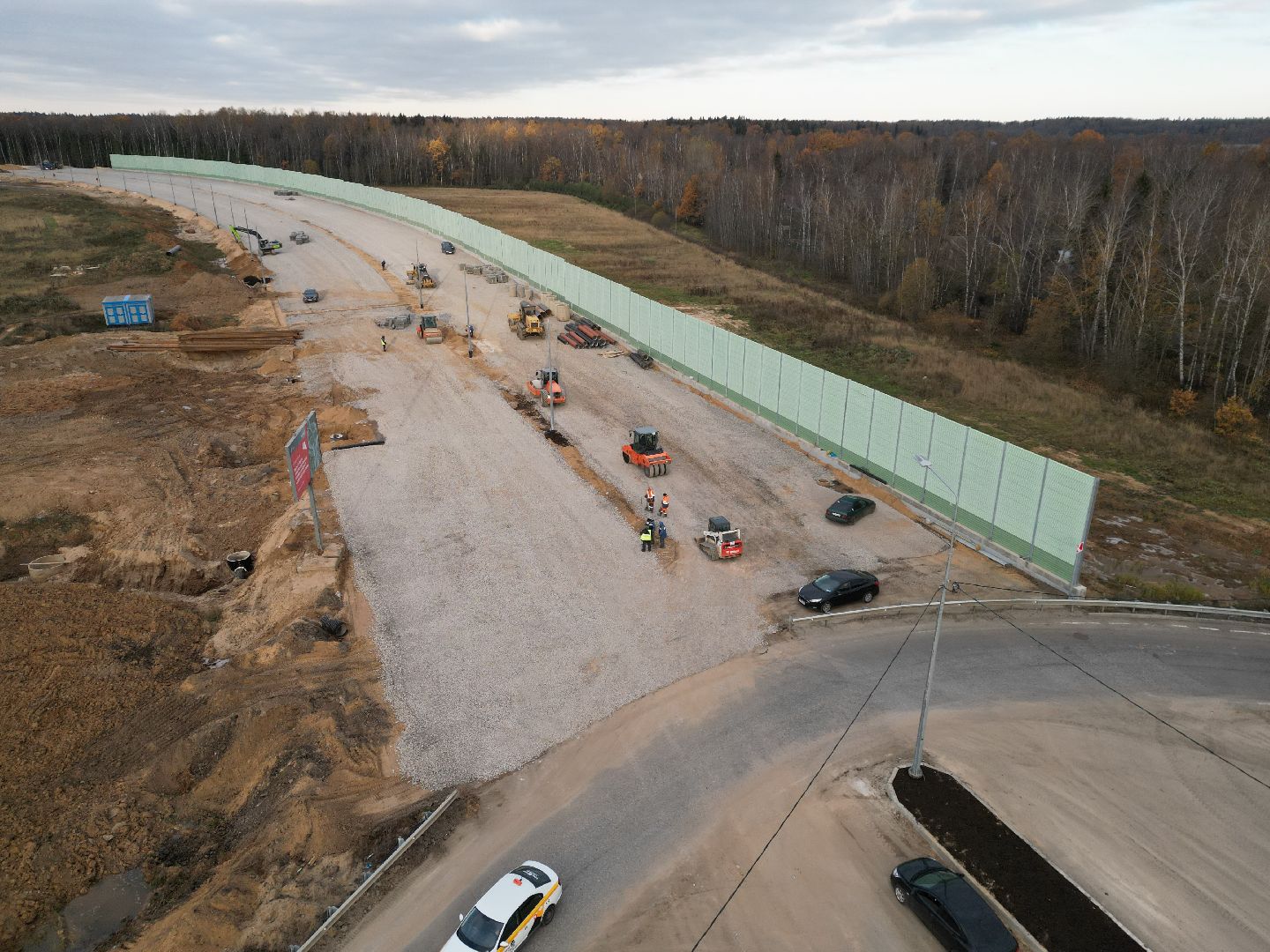 развязка, дорога, лобня,видео с коптера,