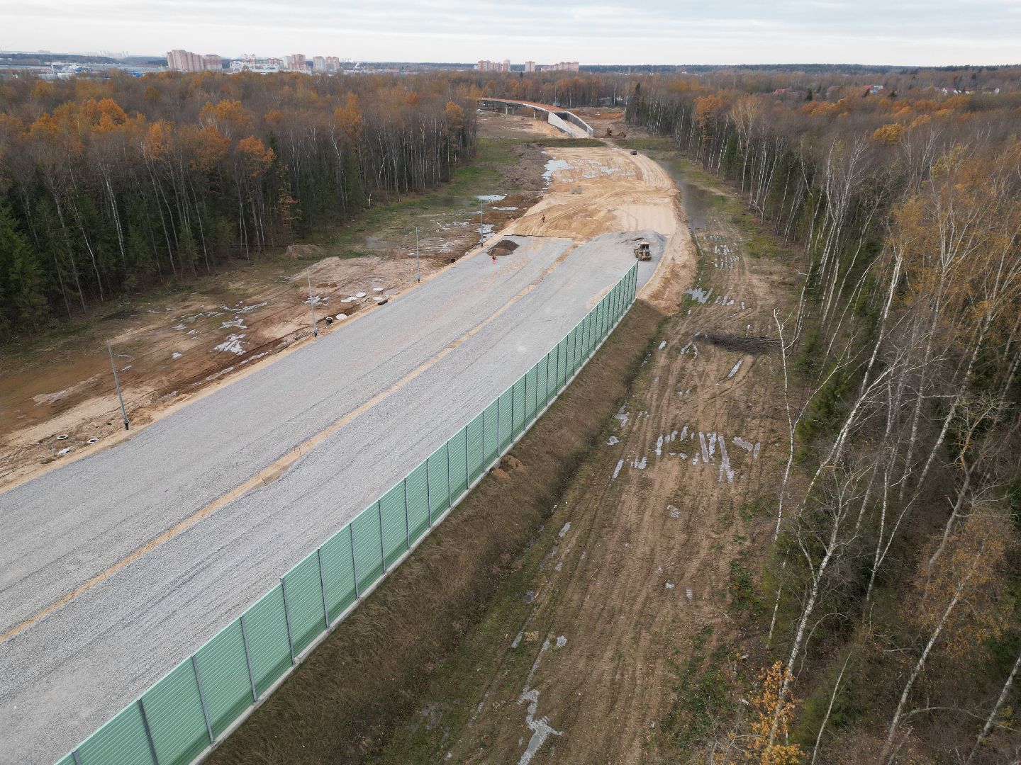 развязка, дорога, лобня,видео с коптера,