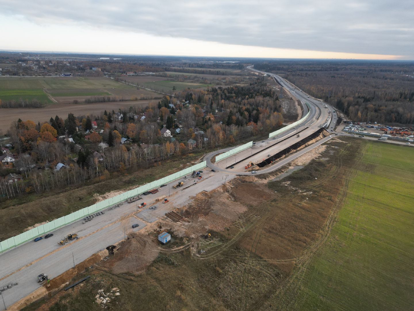 развязка, дорога, лобня,видео с коптера,