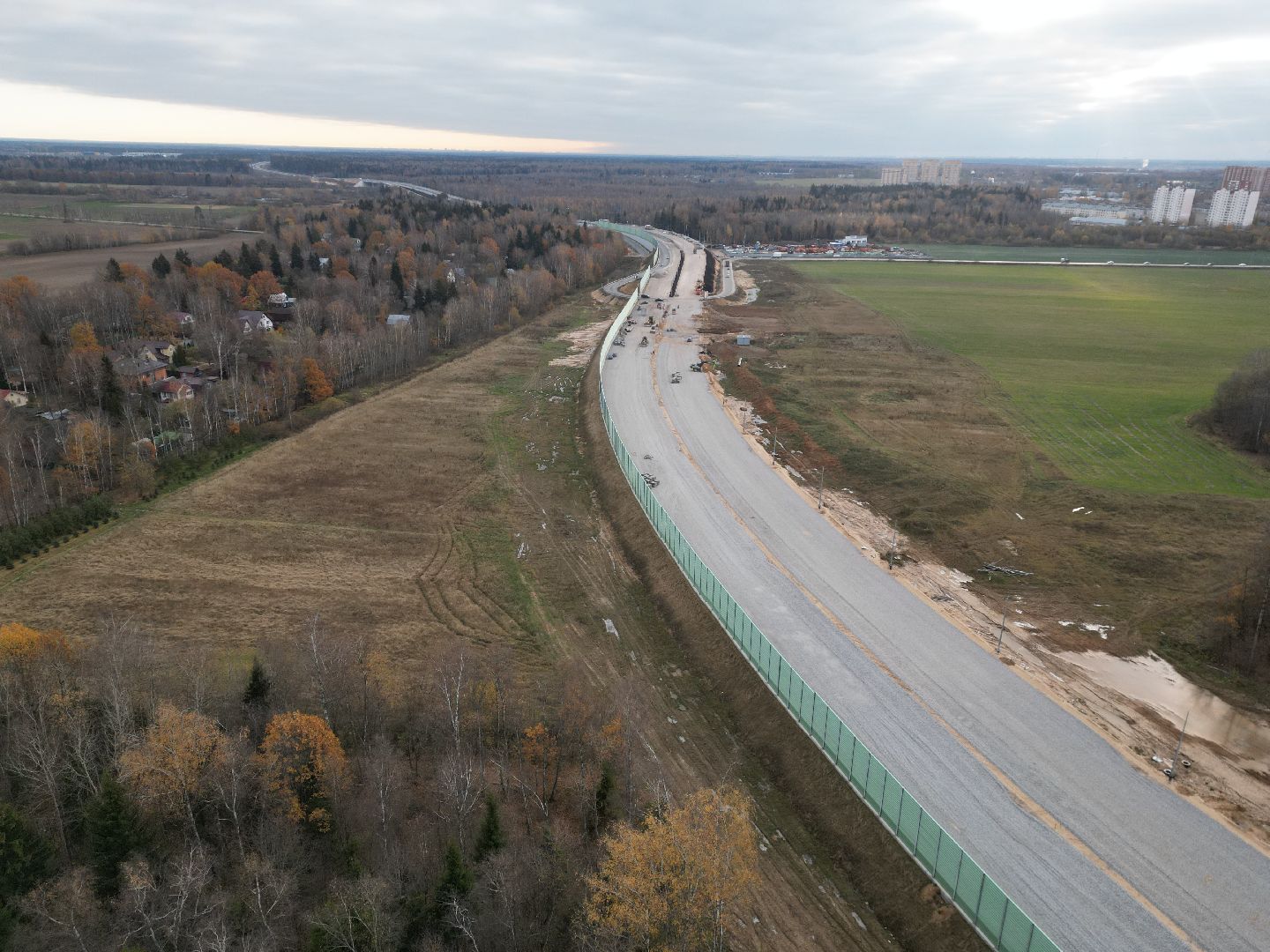 развязка, дорога, лобня,видео с коптера,