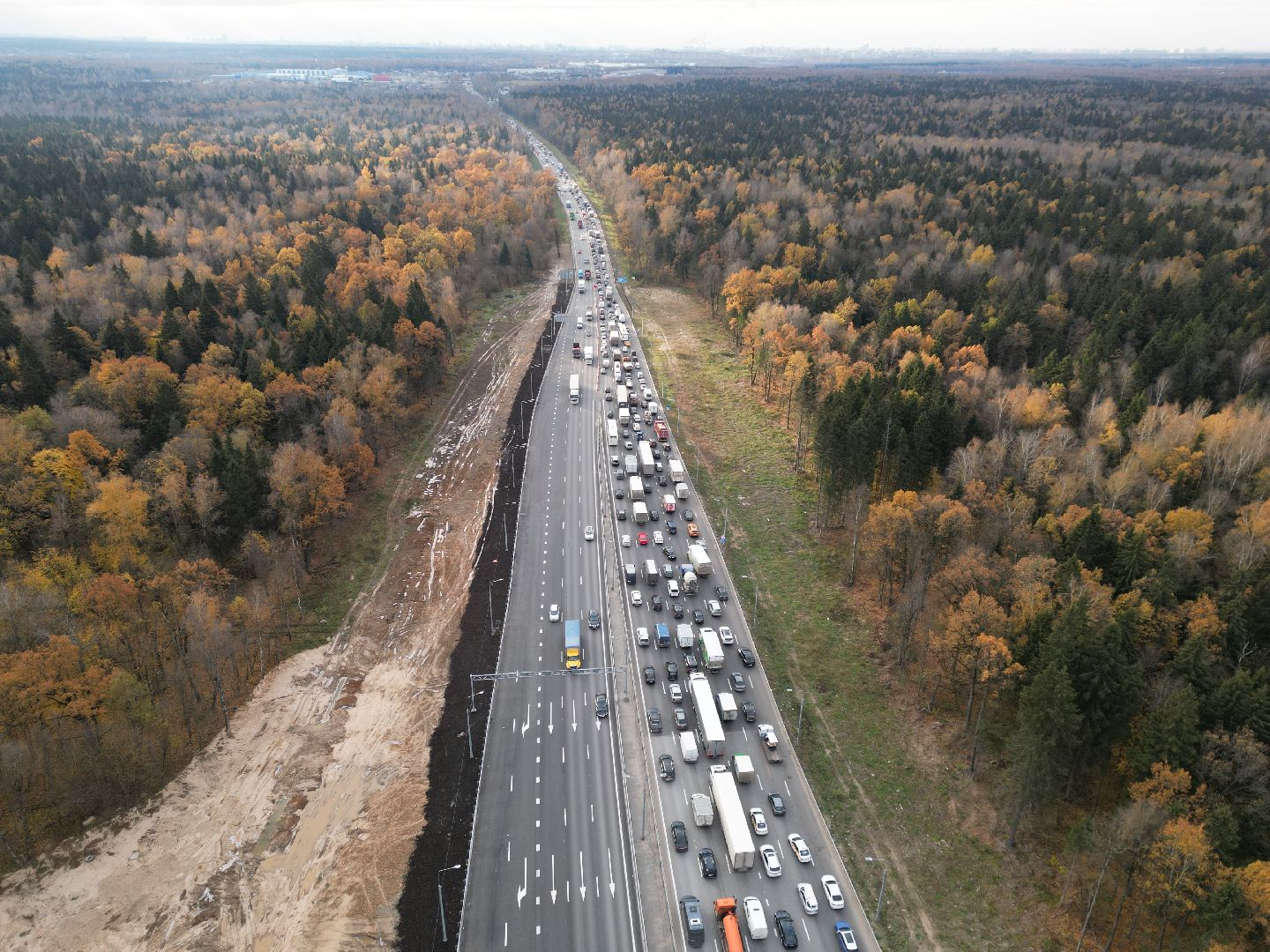 развязка, дорога, лобня,видео с коптера,
