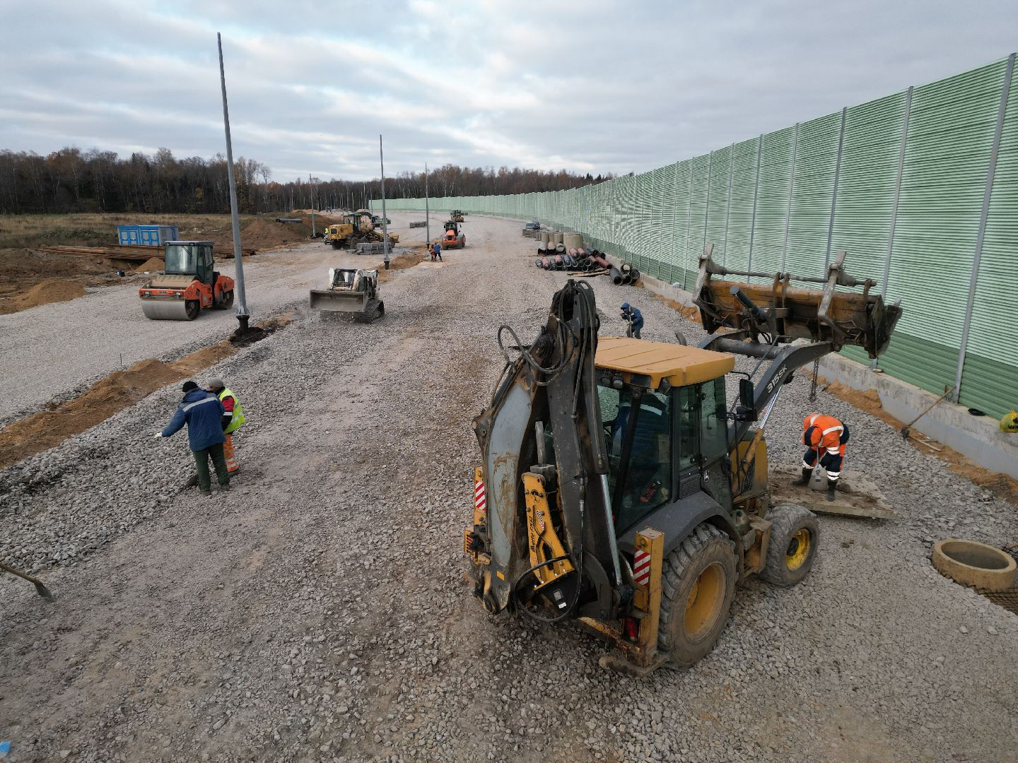 развязка, дорога, лобня,видео с коптера,