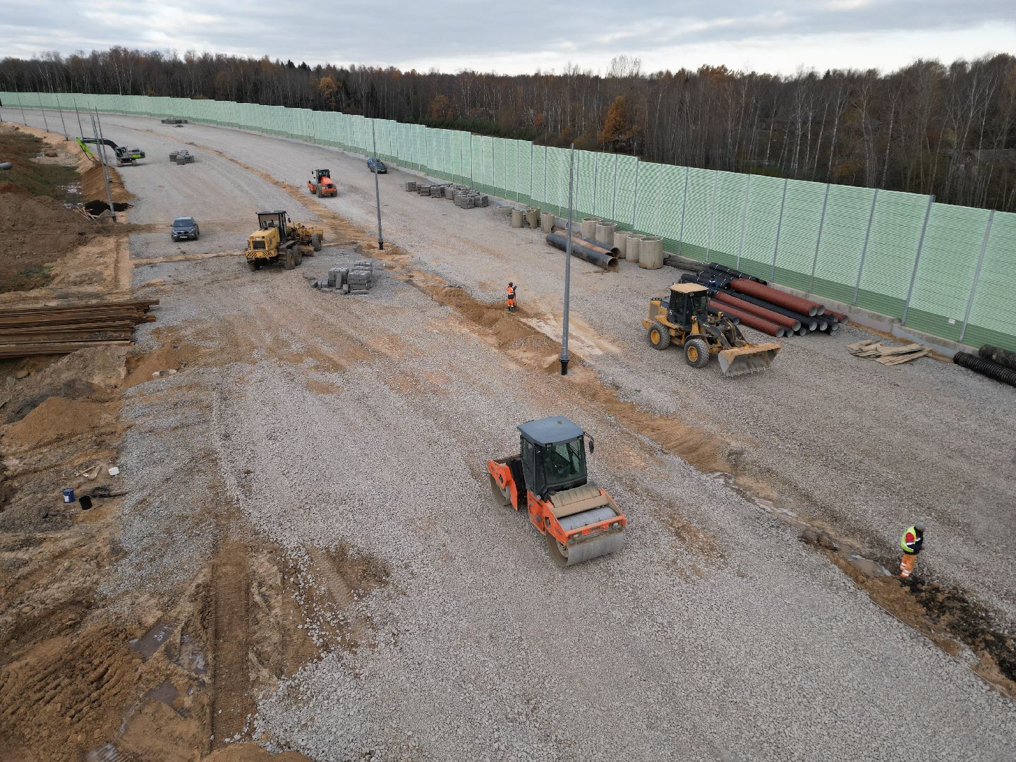 развязка, дорога, лобня,видео с коптера,