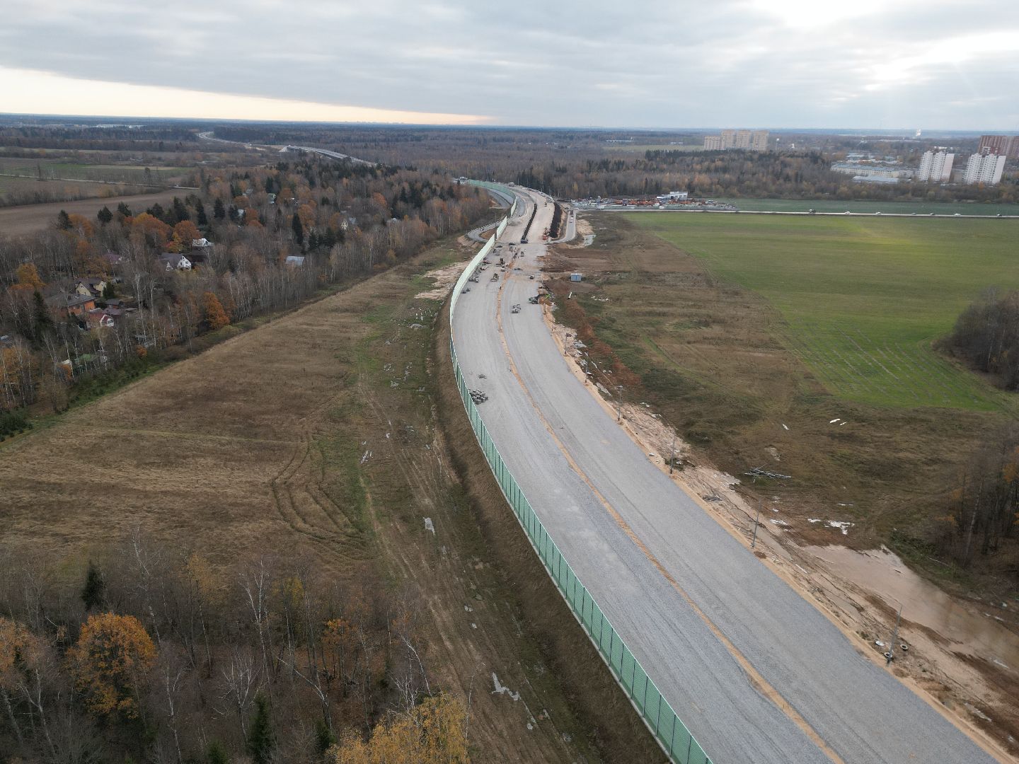 развязка, дорога, лобня,видео с коптера,