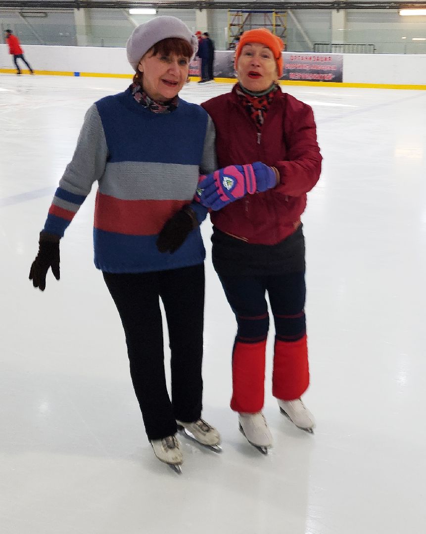 активное долголетие, каток, фигурное катание, электросталь, долголеты, здоровый образ жизни, здоровый выбор, пенсионер, ледовый комбайн,