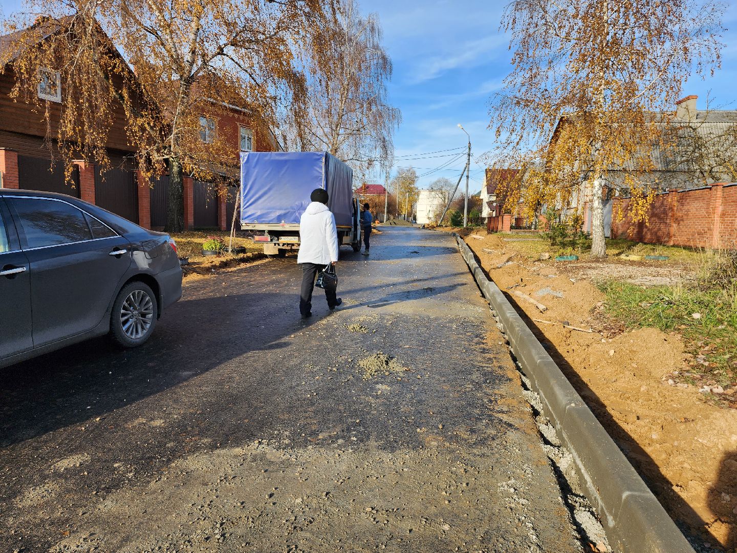 серпухов, улица народного ополчения, строительство дорог, дороги, асфальт,