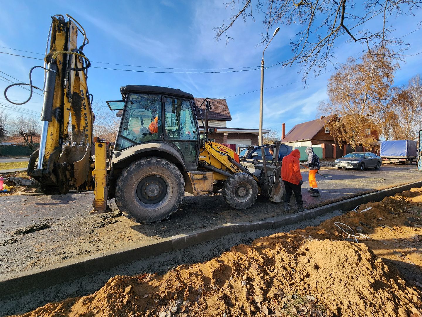 серпухов, улица народного ополчения, строительство дорог, дороги, асфальт,