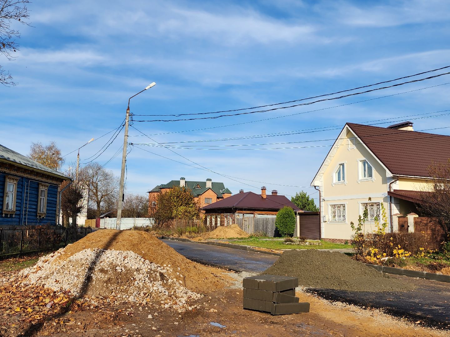 серпухов, улица народного ополчения, строительство дорог, дороги, асфальт,