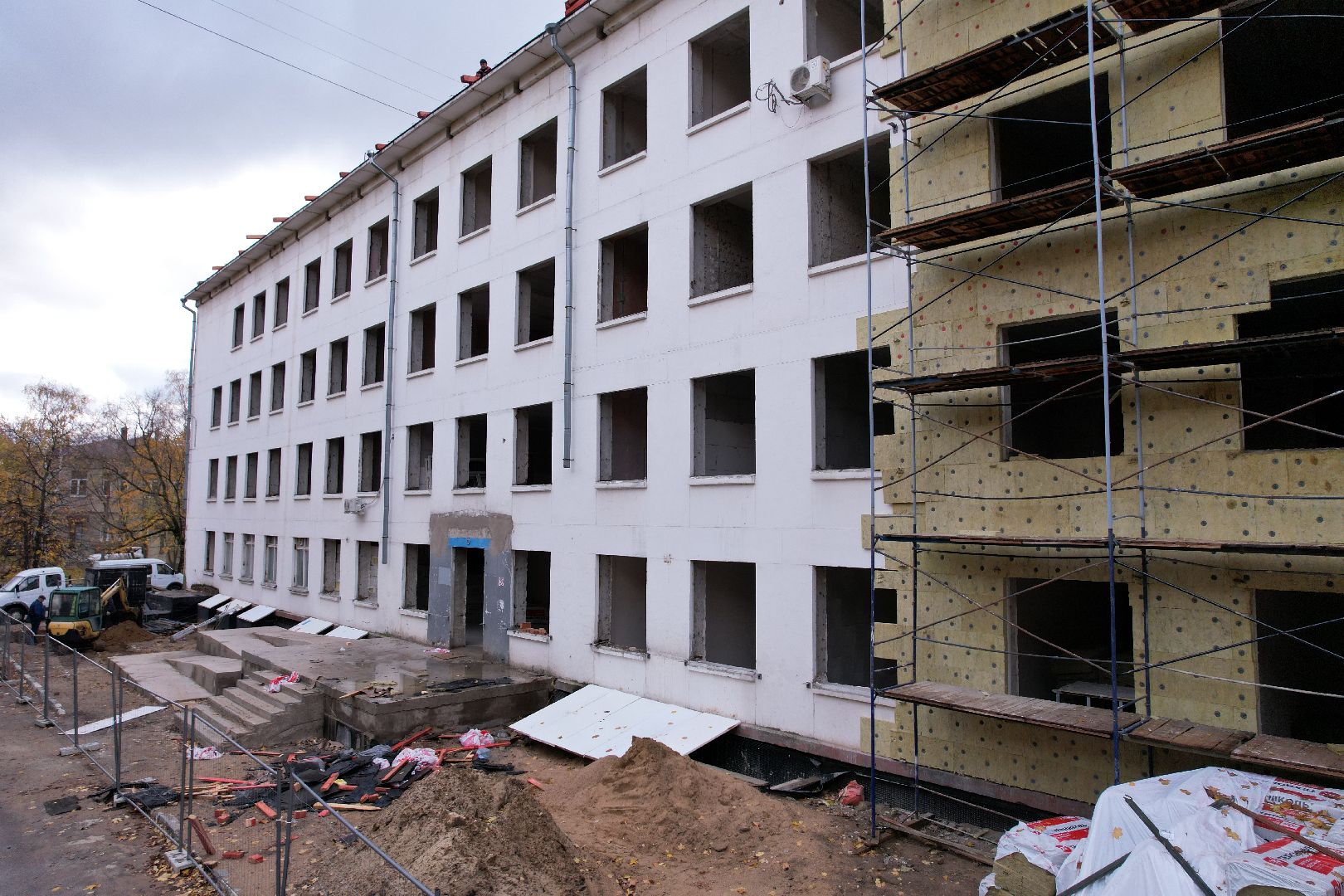 поликлиника, медицина,видео с коптера,