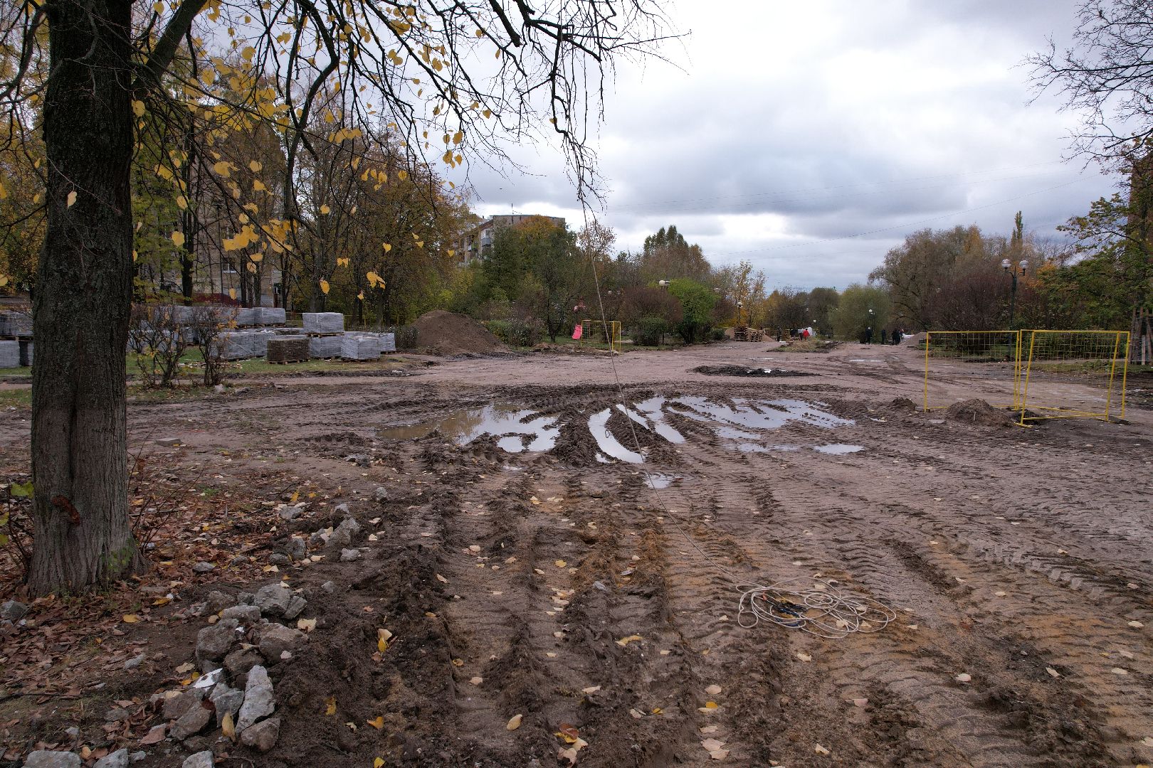 парк, сквер, реконструкция,видео с коптера,