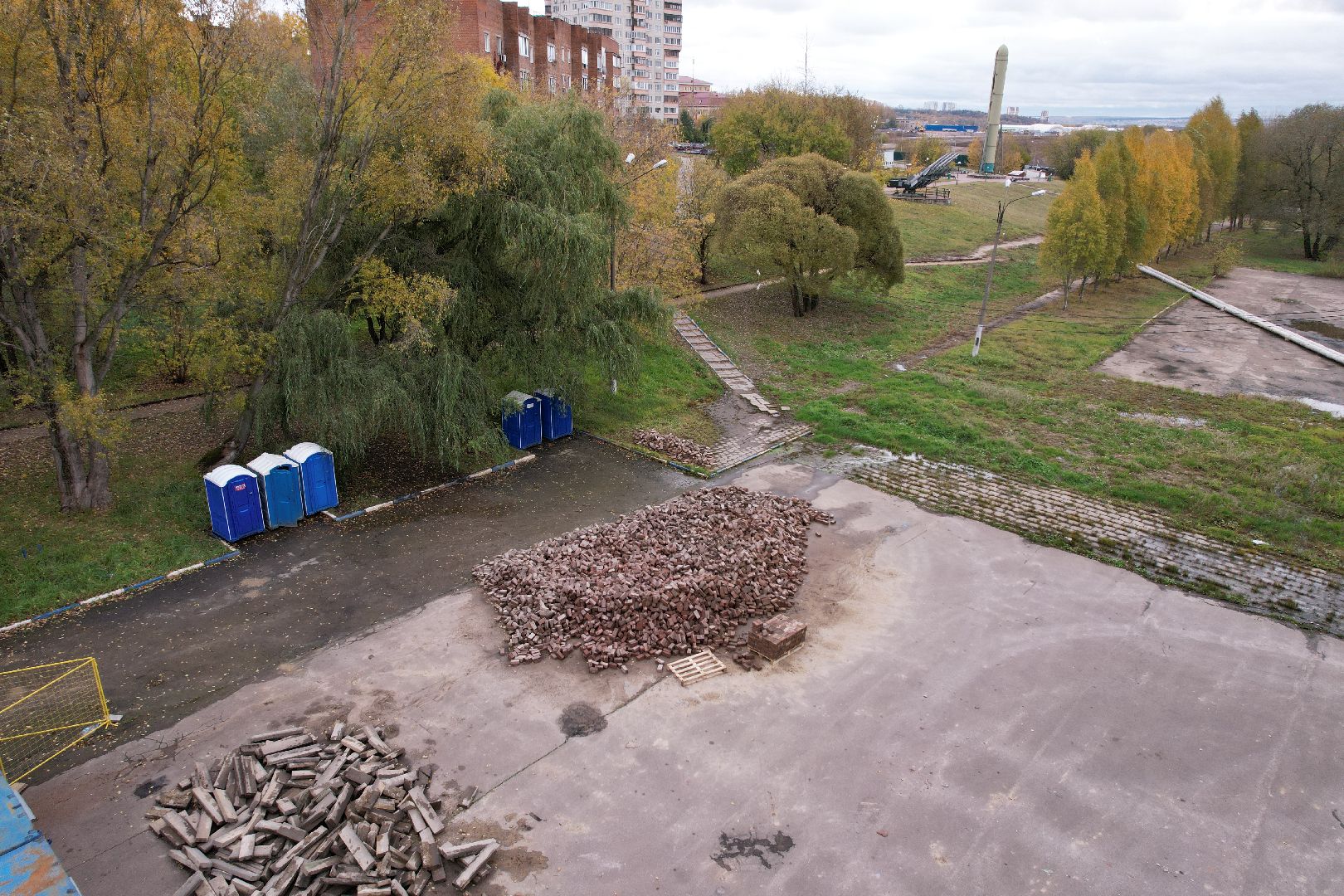 парк, сквер, реконструкция,видео с коптера,