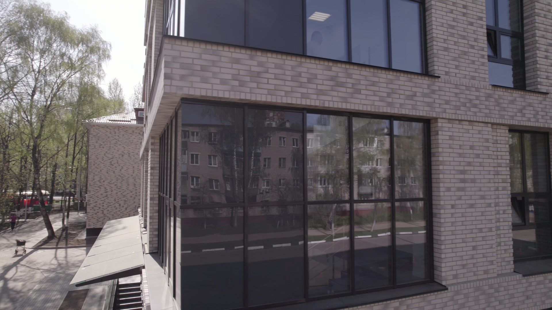 поликлиника, медицина,видео с коптера,