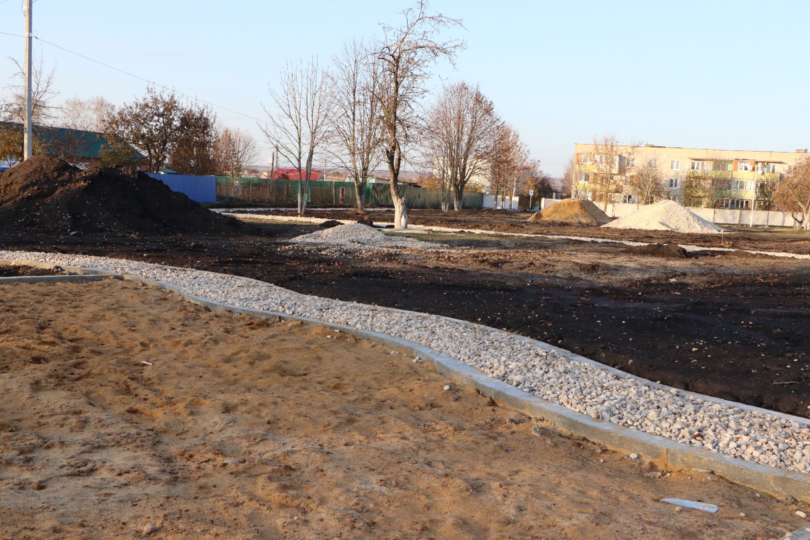 Серебряные Пруды, поселок Успенский, Яблоневый сад, благоустройство,