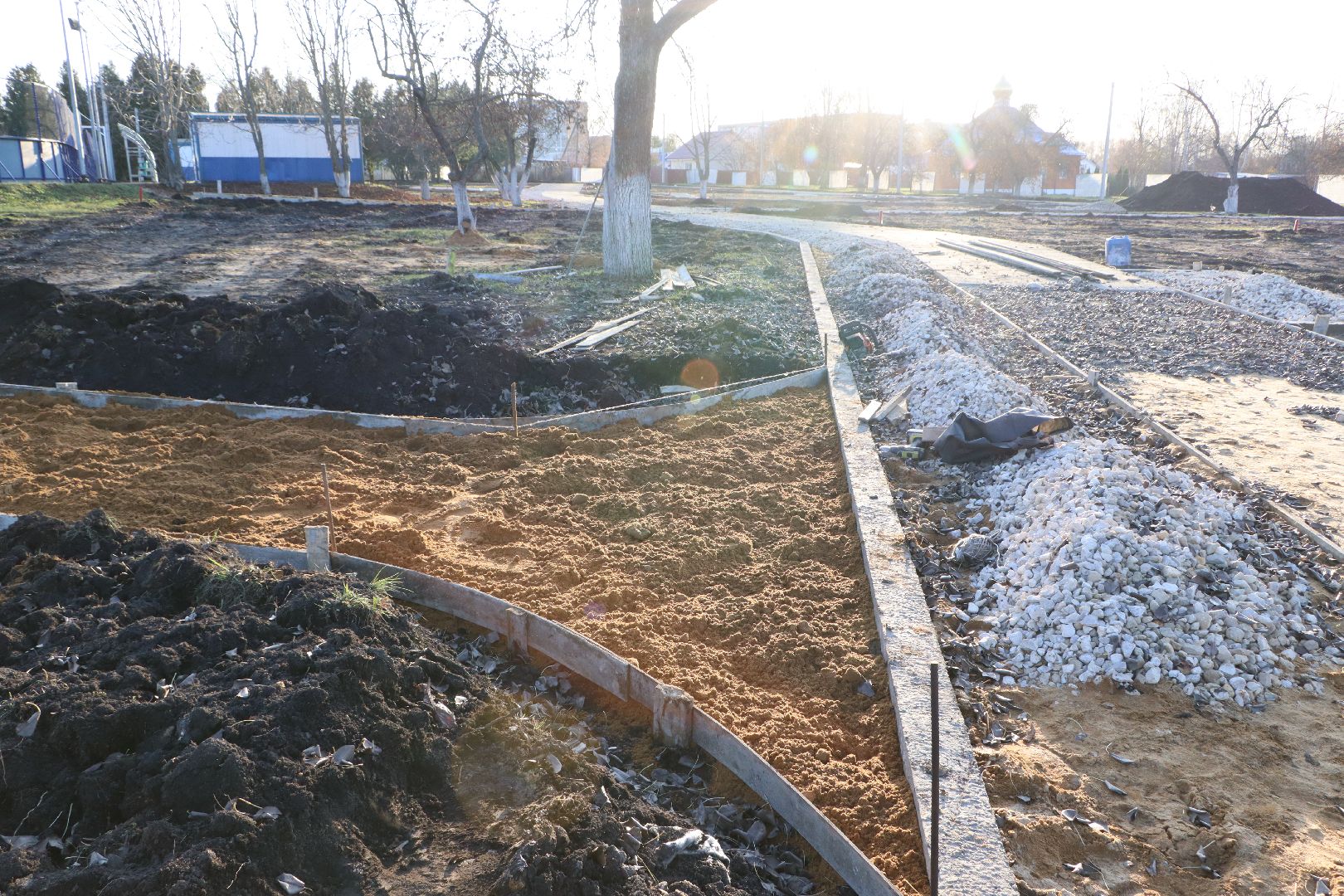 Серебряные Пруды, поселок Успенский, Яблоневый сад, благоустройство,