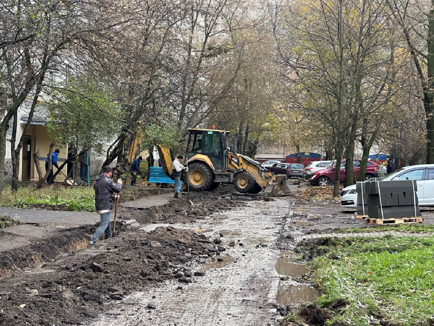 Реутов, благоустройство, тротуар, освещение, детская площадка, парковка,