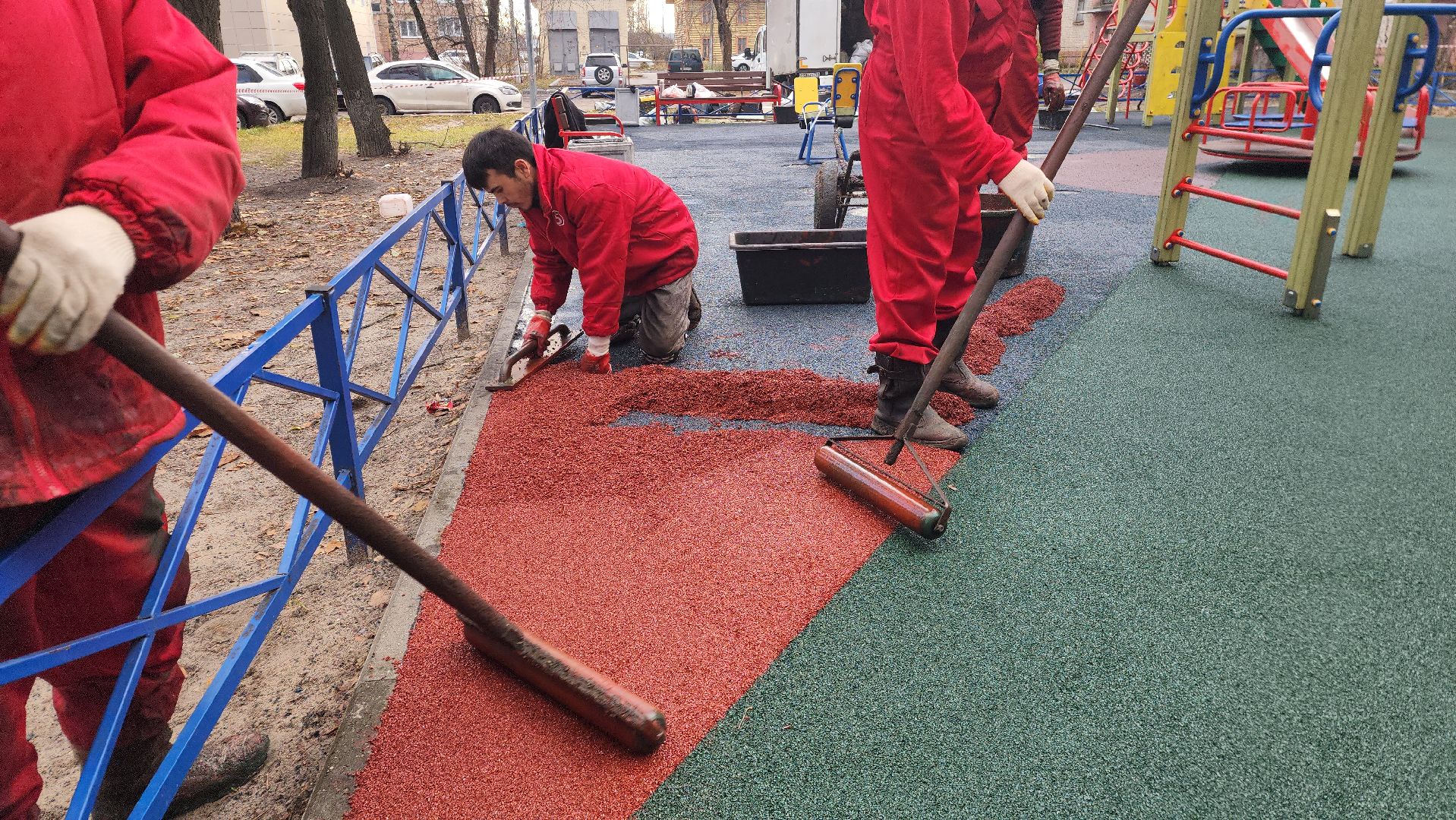 шатура, датская игровая площадка, Подмосковье, ремонт игровой площадки, городской округ люди,