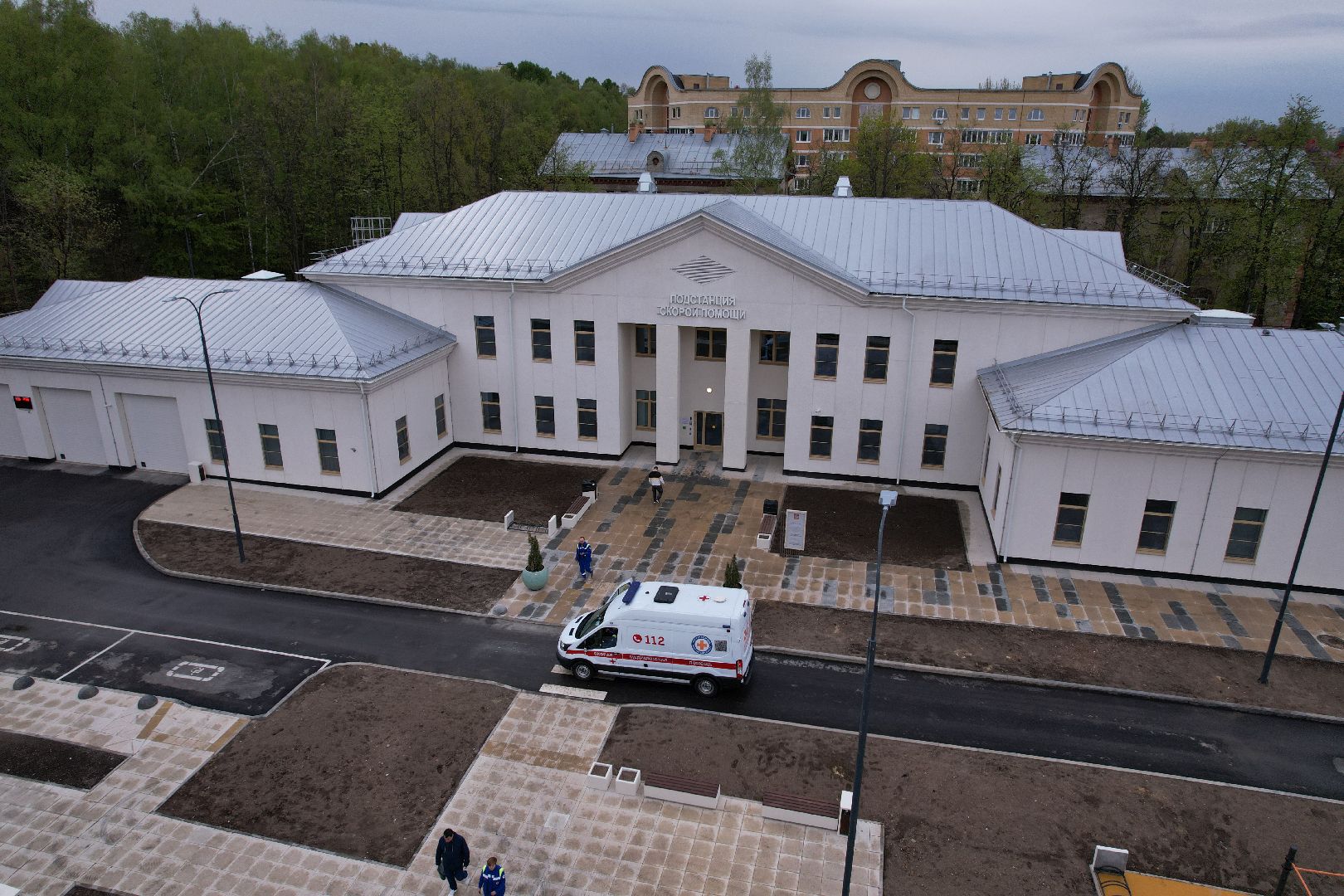 видное, видео с коптера, скорая,