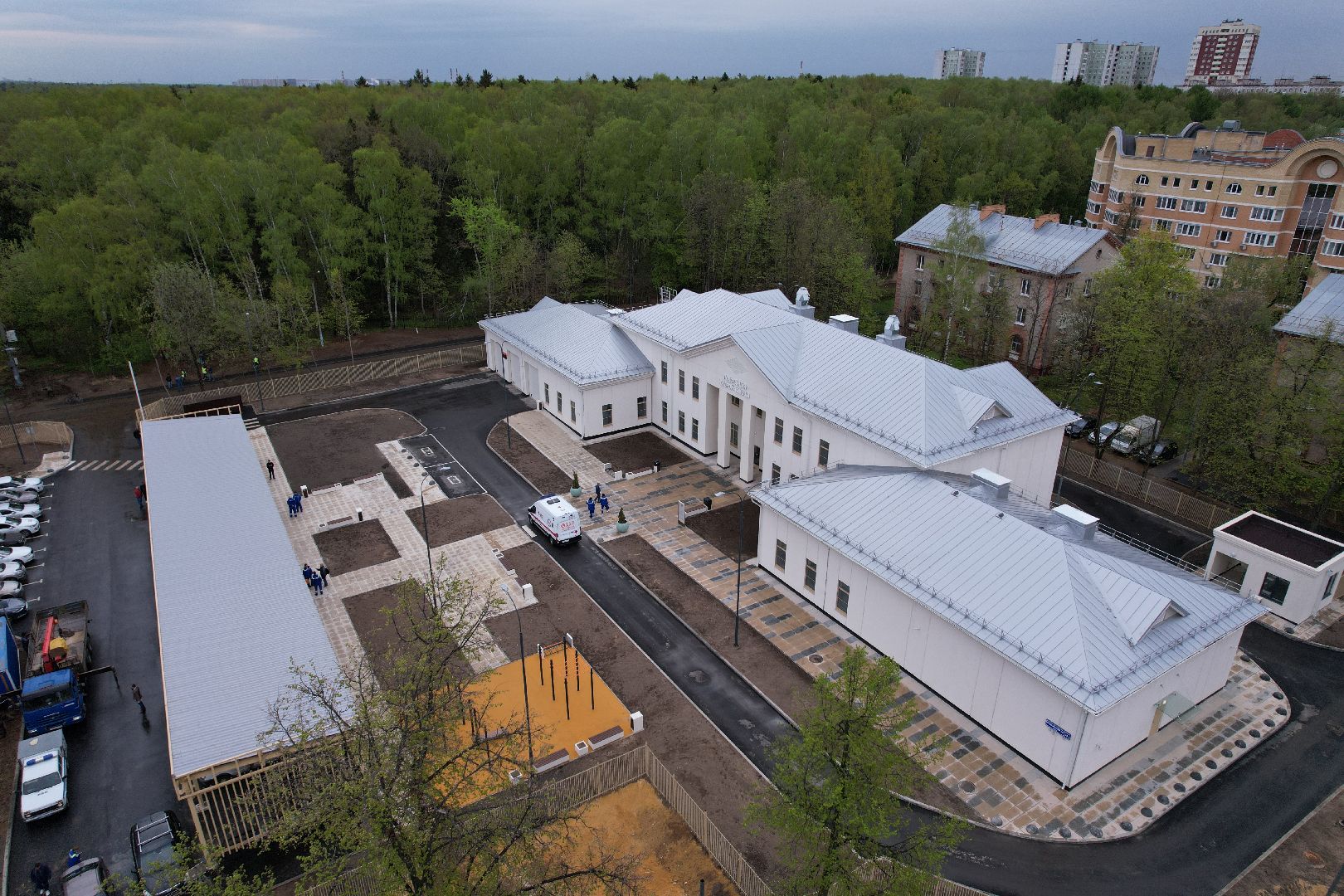 видное, видео с коптера, скорая,