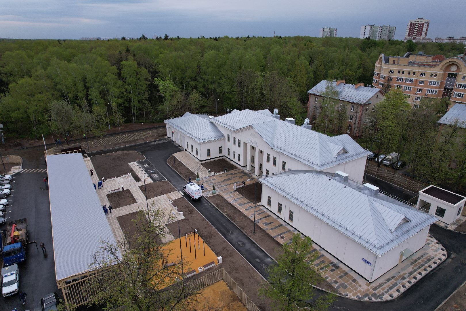 видное, видео с коптера, скорая,