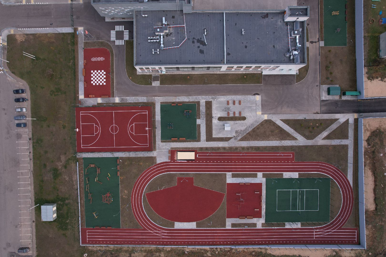 видео с коптера, школа, истра,