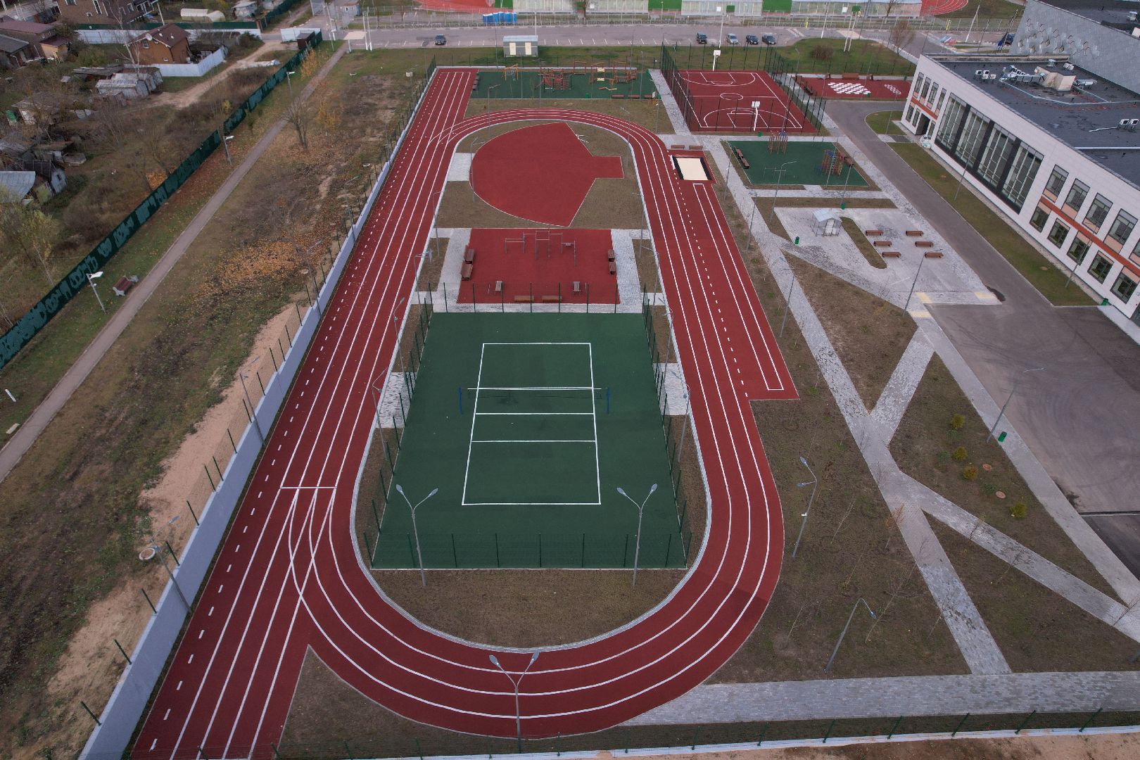 видео с коптера, школа, истра,