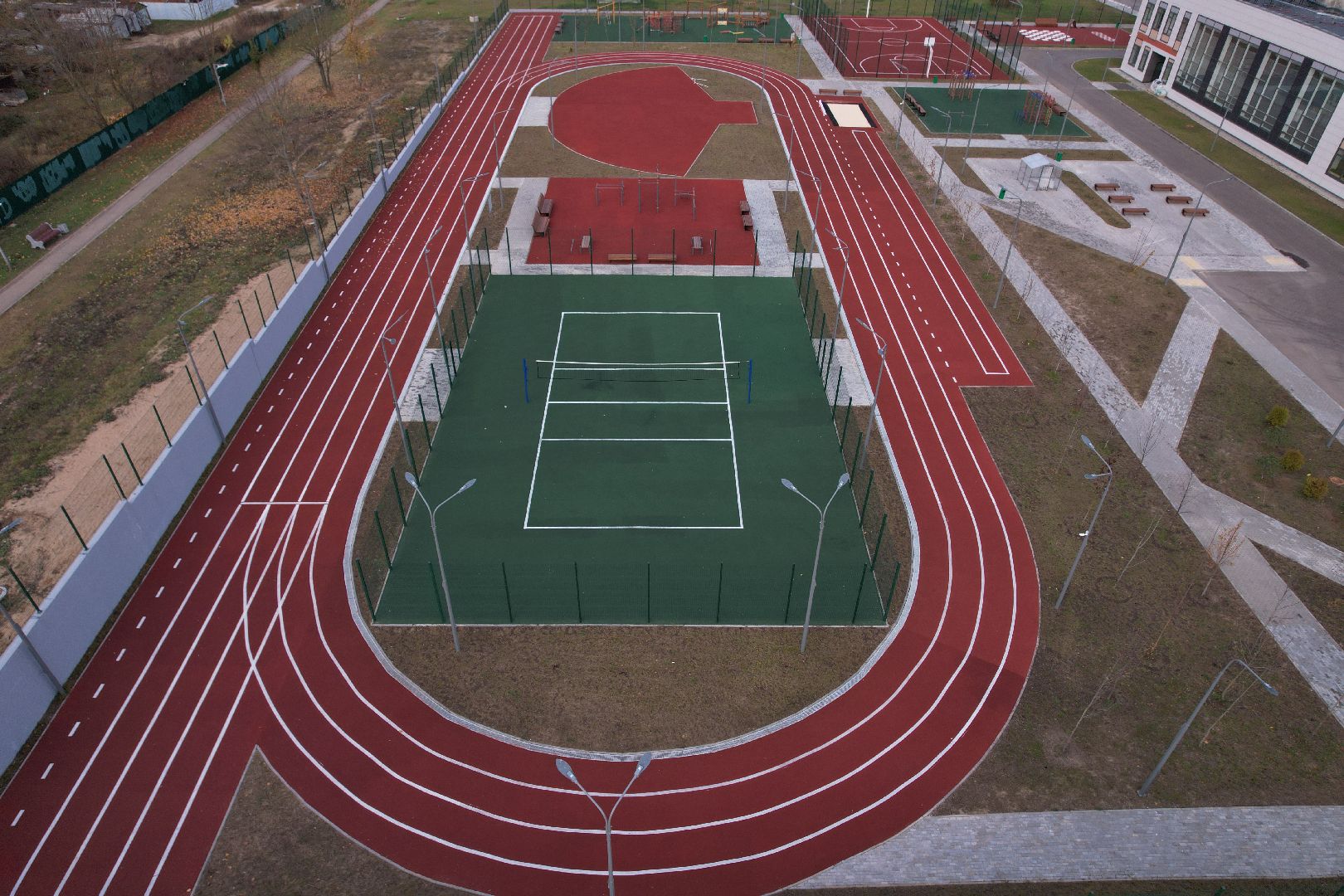 видео с коптера, школа, истра,