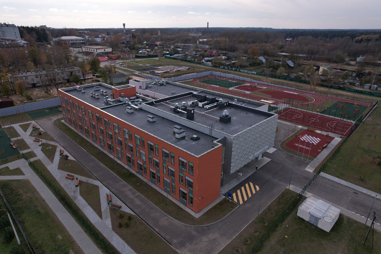 видео с коптера, школа, истра,