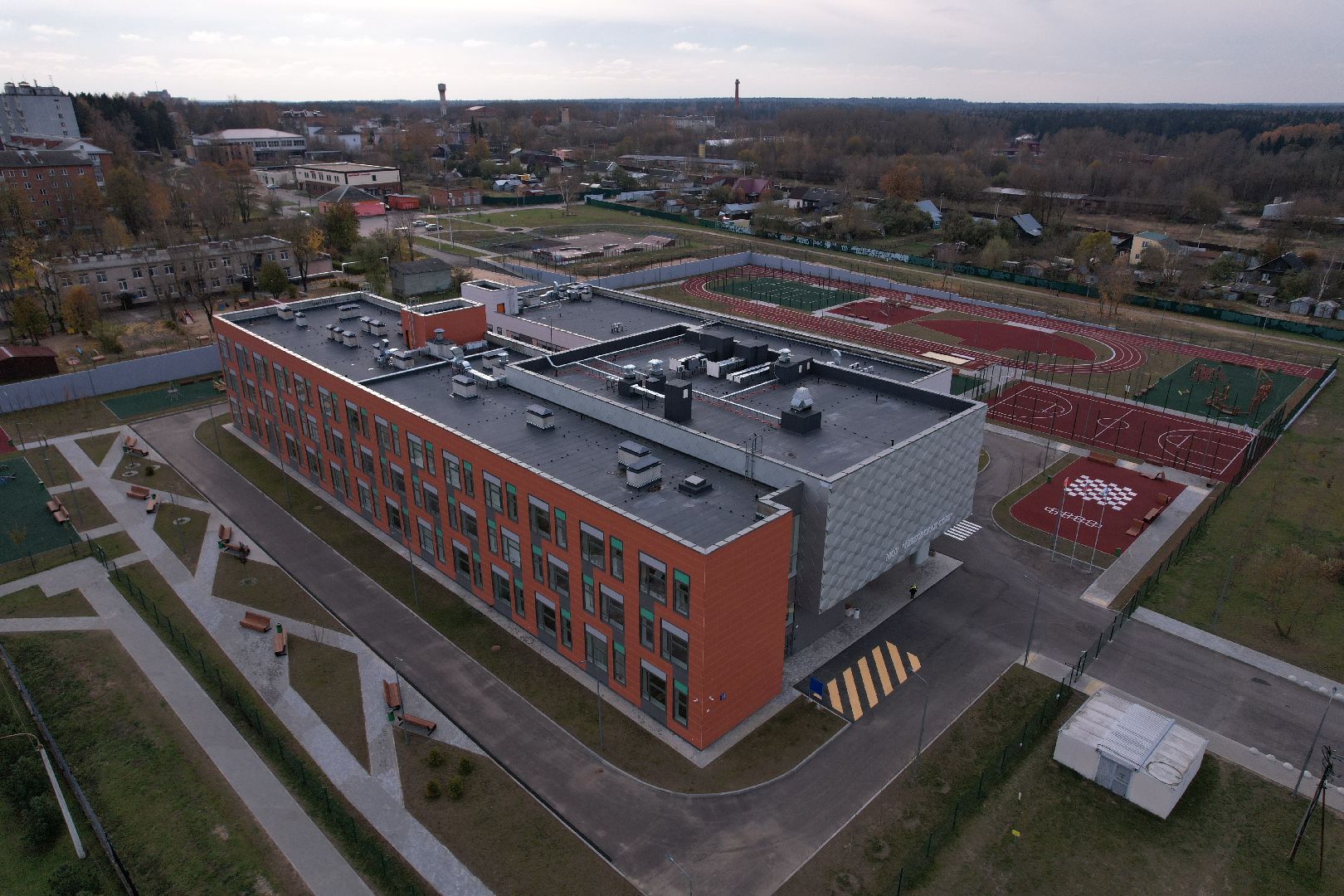 видео с коптера, школа, истра,