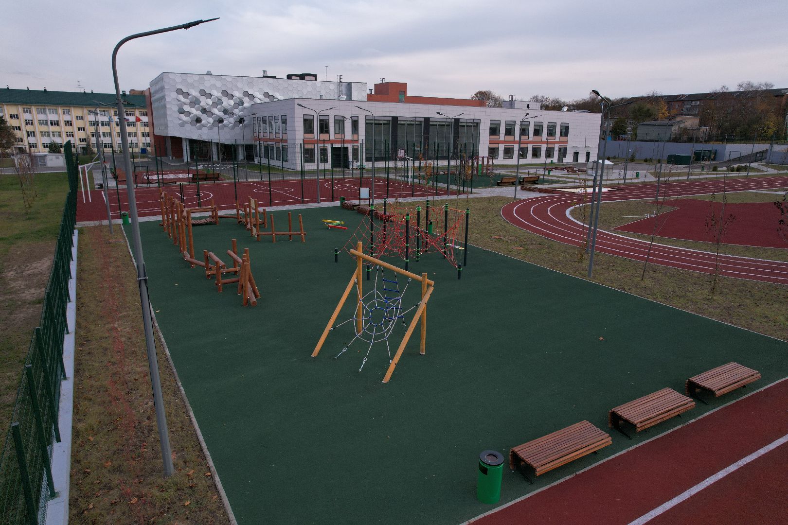 видео с коптера, школа, истра,