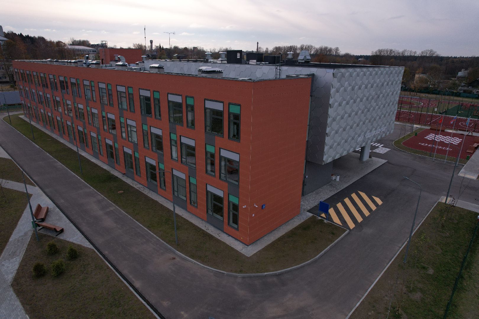 видео с коптера, школа, истра,