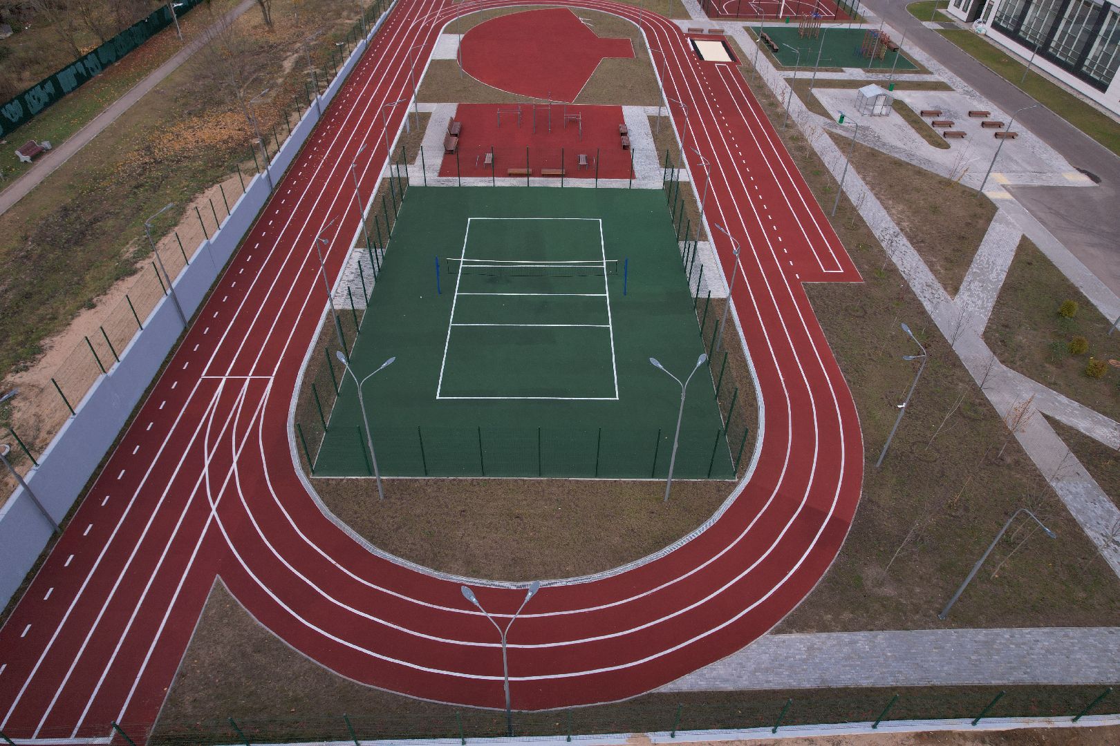 видео с коптера, школа, истра,