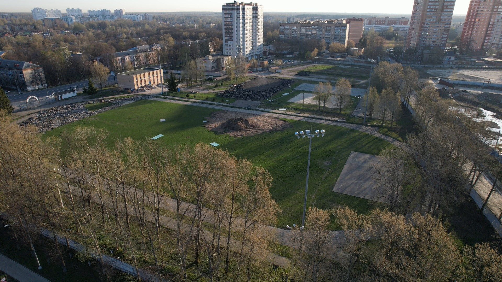 видео с коптера, чехов, гидросталь,