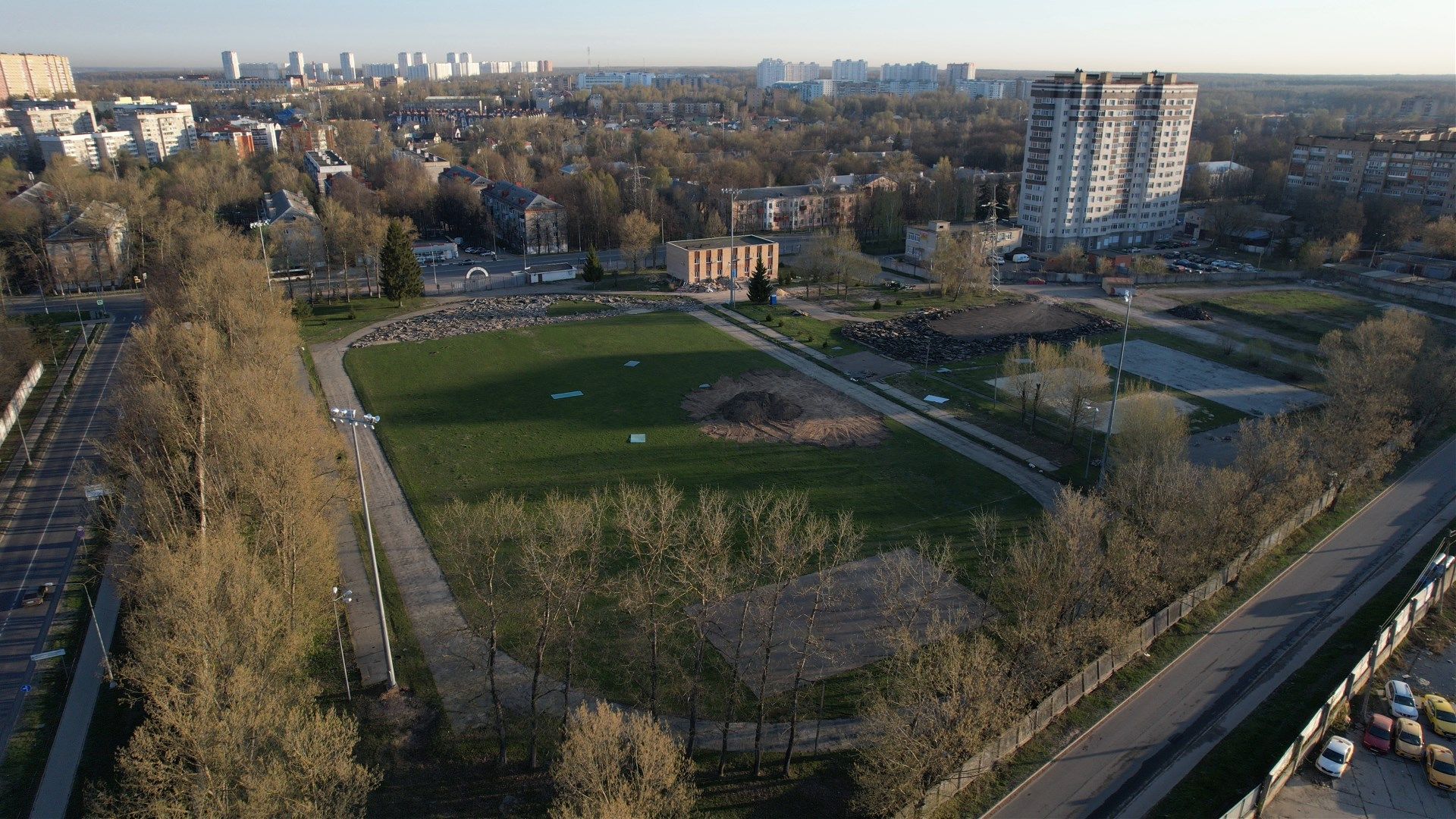видео с коптера, чехов, гидросталь,