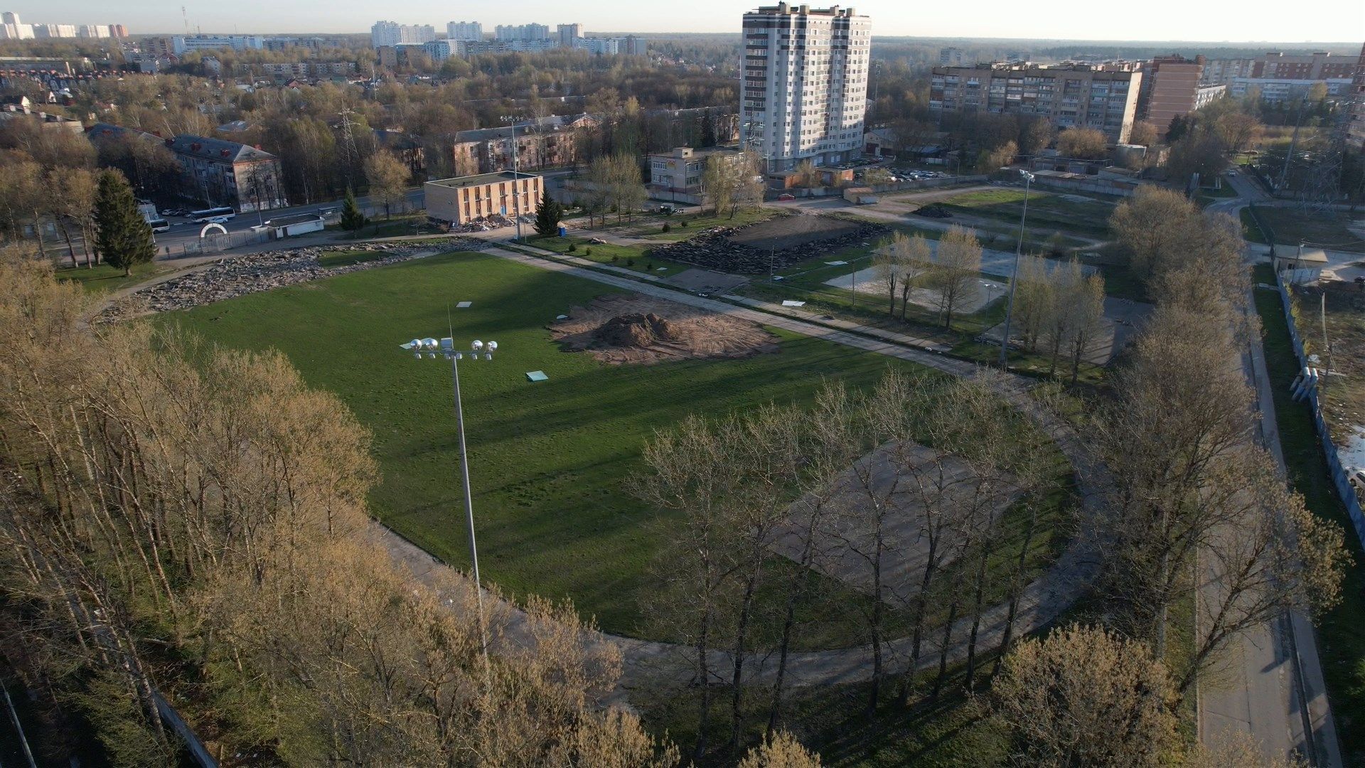 видео с коптера, чехов, гидросталь,