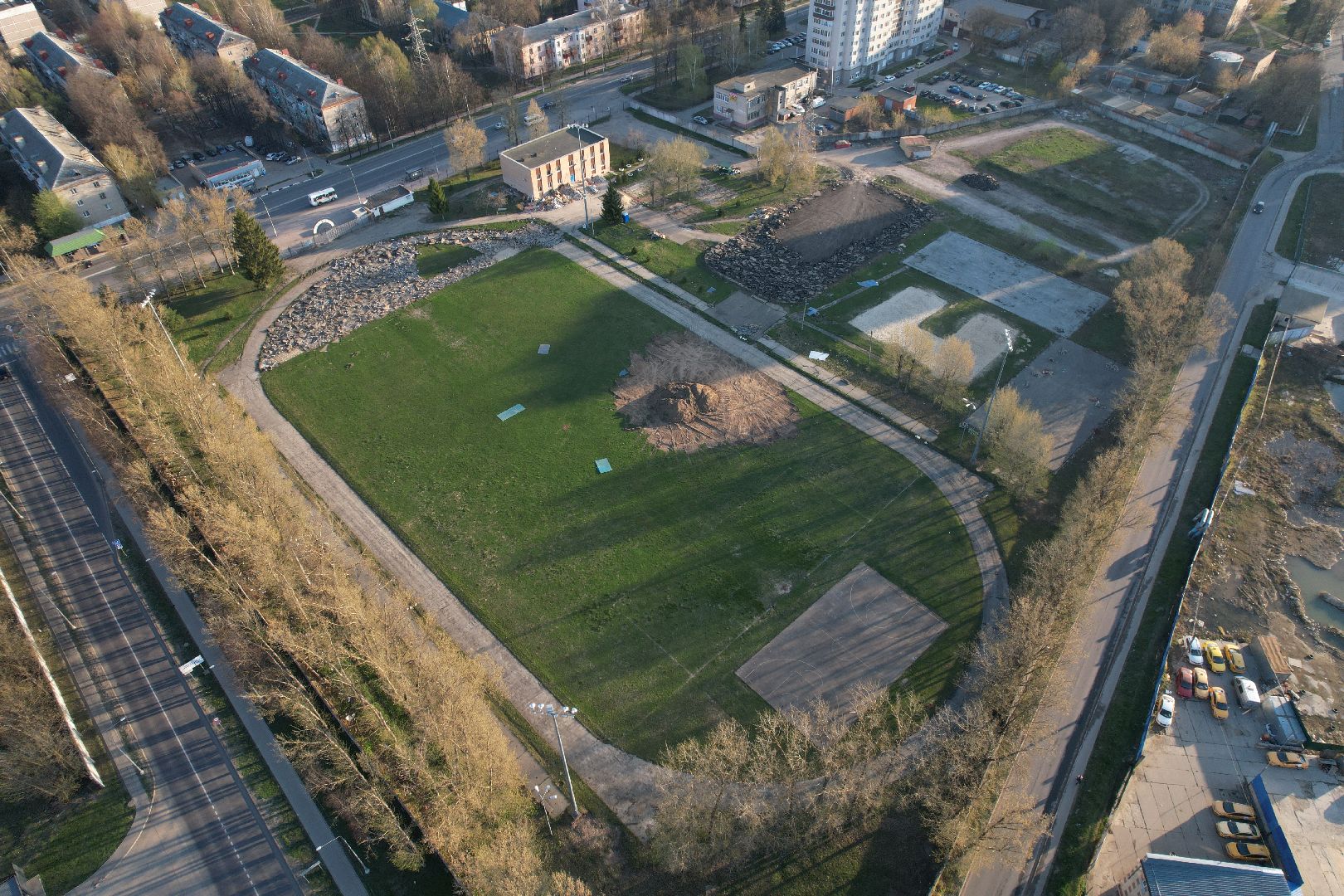 видео с коптера, чехов, гидросталь,