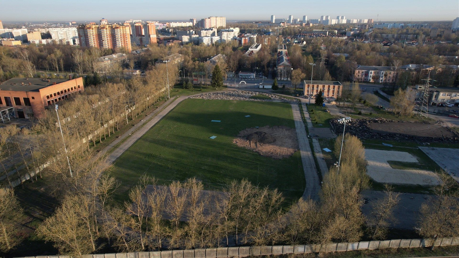 видео с коптера, чехов, гидросталь,