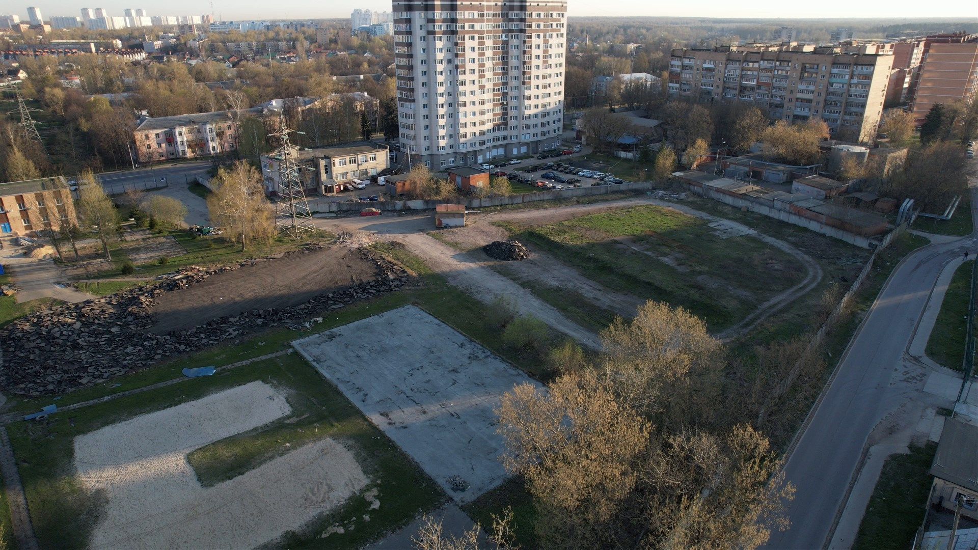 видео с коптера, чехов, гидросталь,