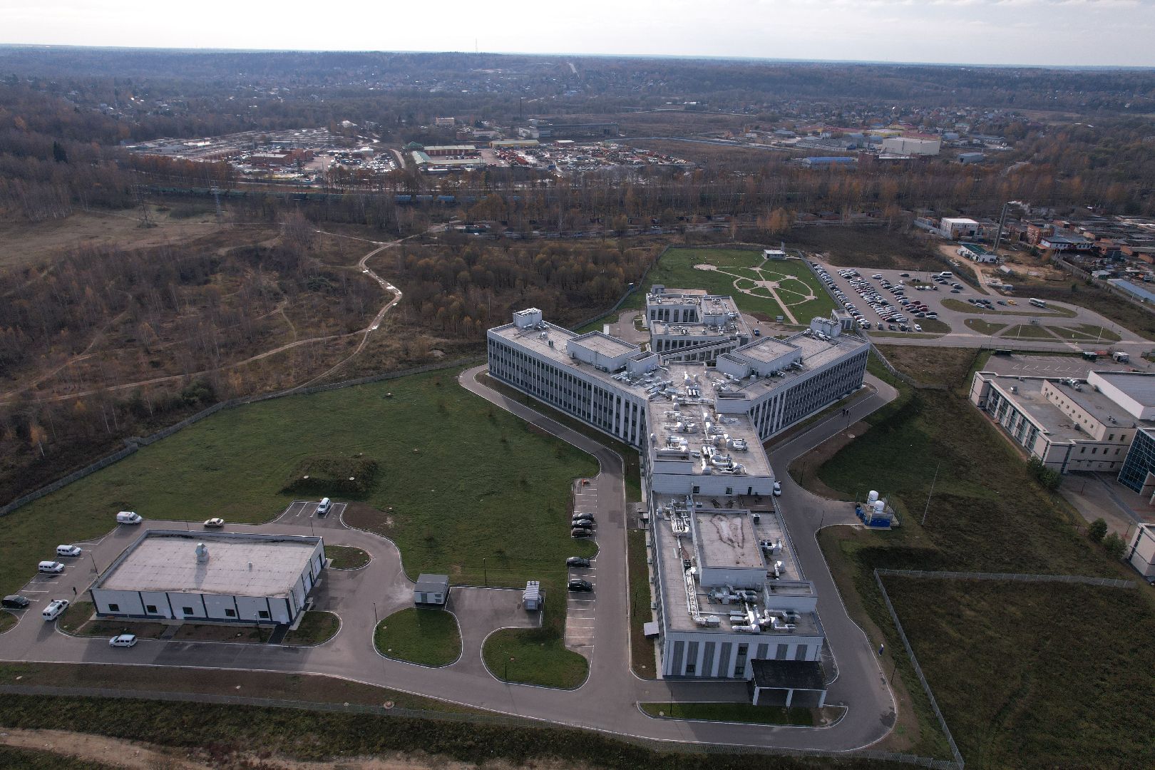 видео с коптера, истра, больница,