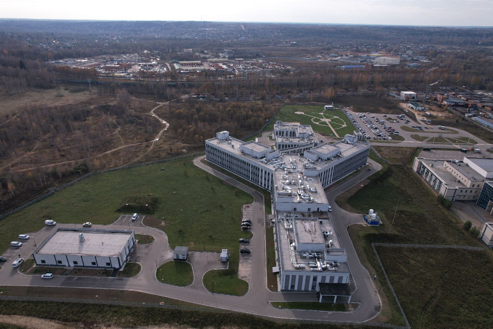 видео с коптера, истра, больница,